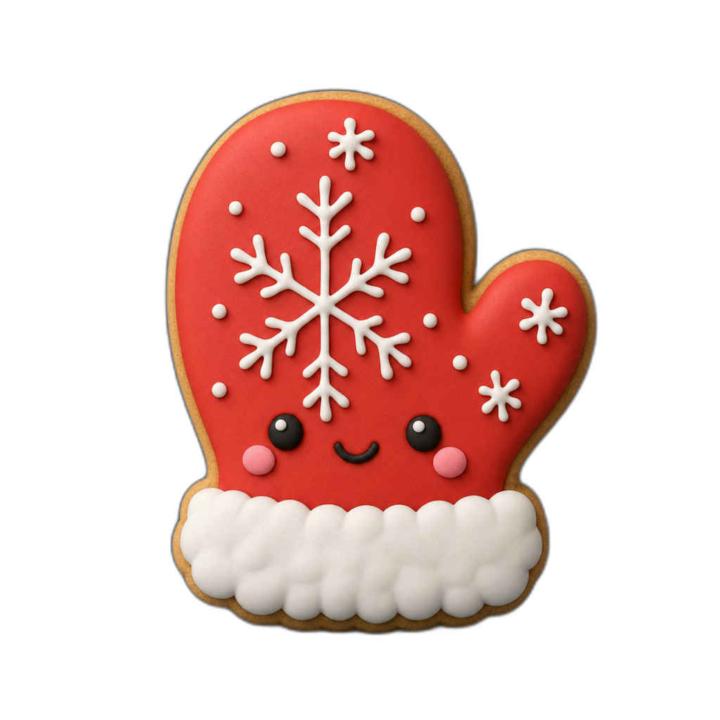 Winter Mitten cookie cutter, 3D-printed in pink PLA