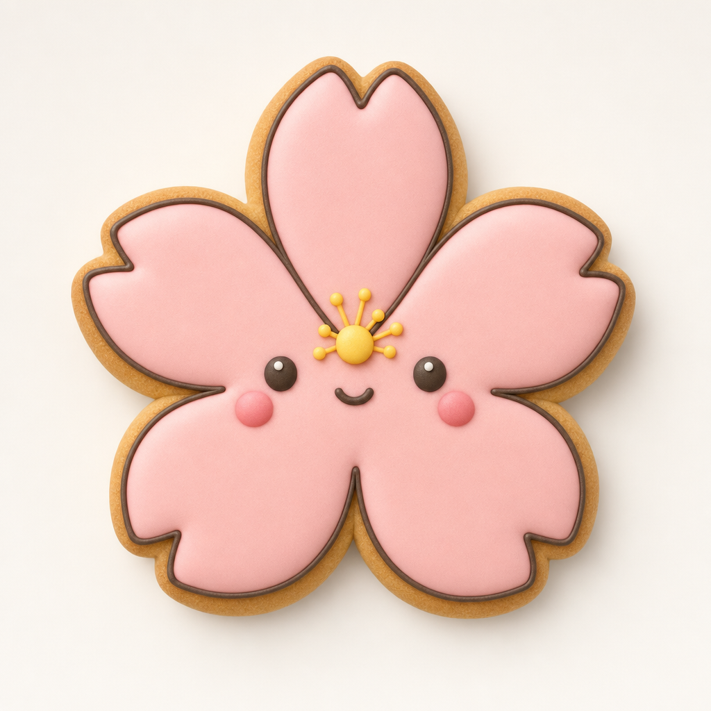 Kawaii Japan Cutter Bundle cookie cutter, 3D-printed in pink PLA