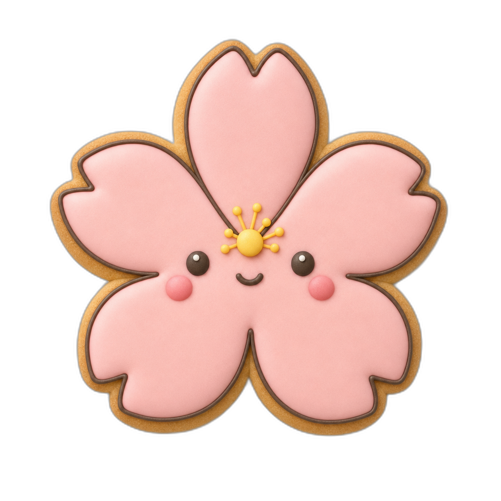 Cherry Blossom cookie cutter, 3D-printed in pink PLA