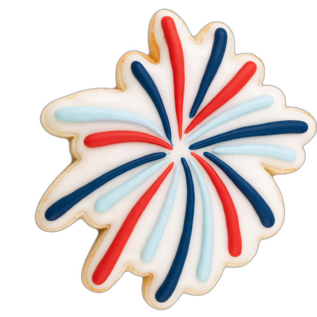 Sky Firework cookie cutter, 3D-printed in pink PLA