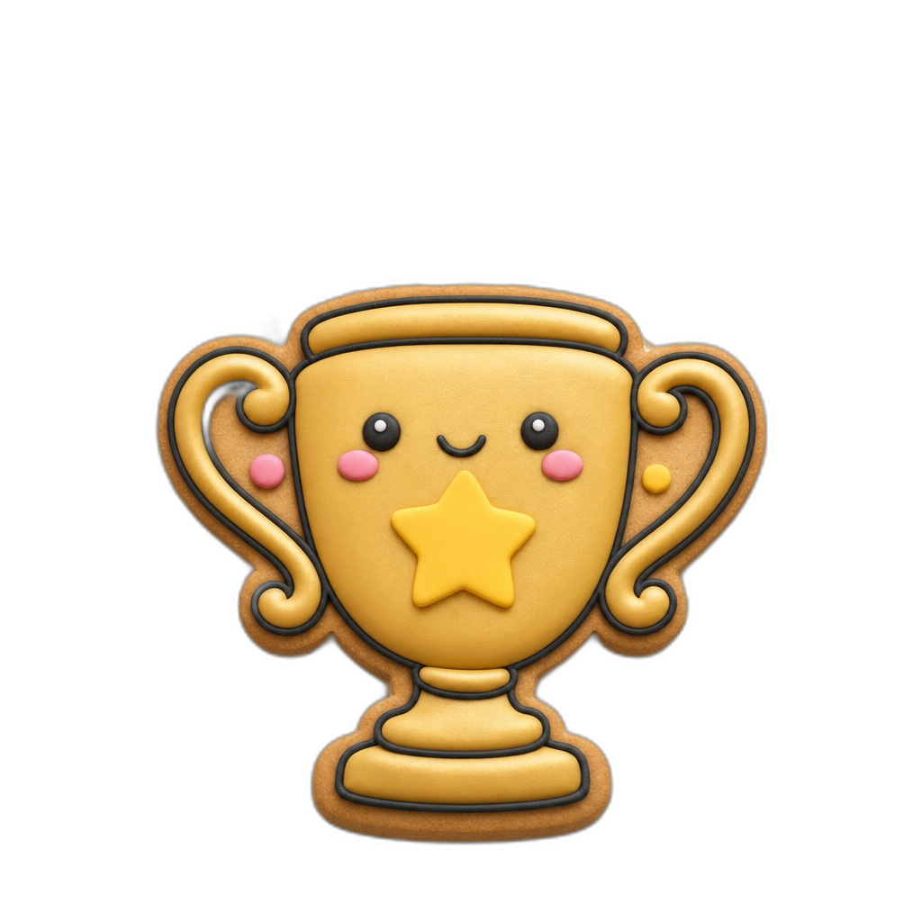 Super Dad Trophy cookie cutter, 3D-printed in pink PLA