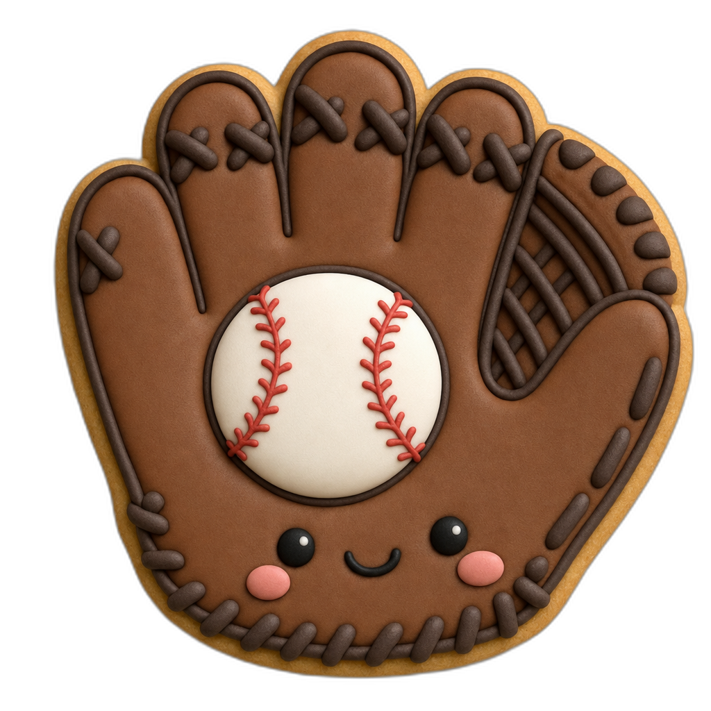 Baseball Glove with Ball cookie cutter, 3D-printed in pink PLA