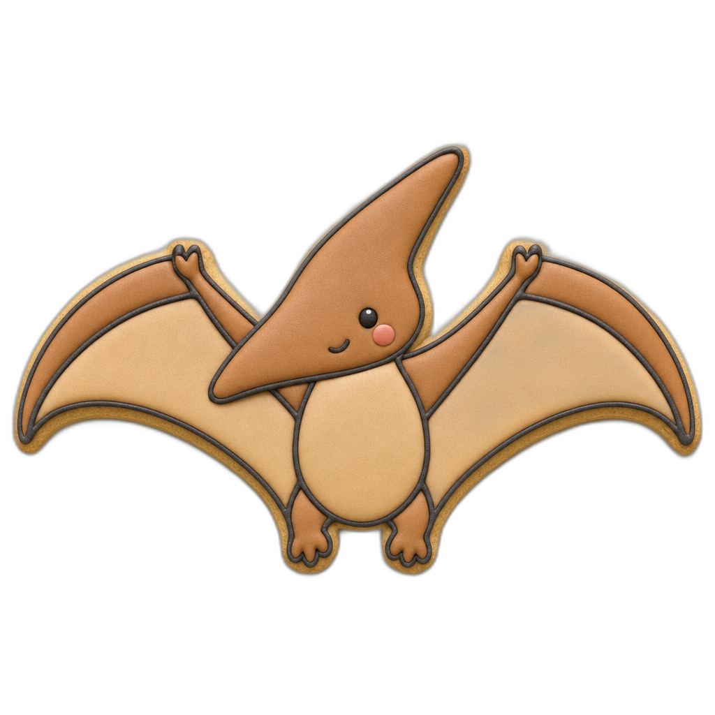 Pterodactyl cookie cutter, 3D-printed in pink PLA