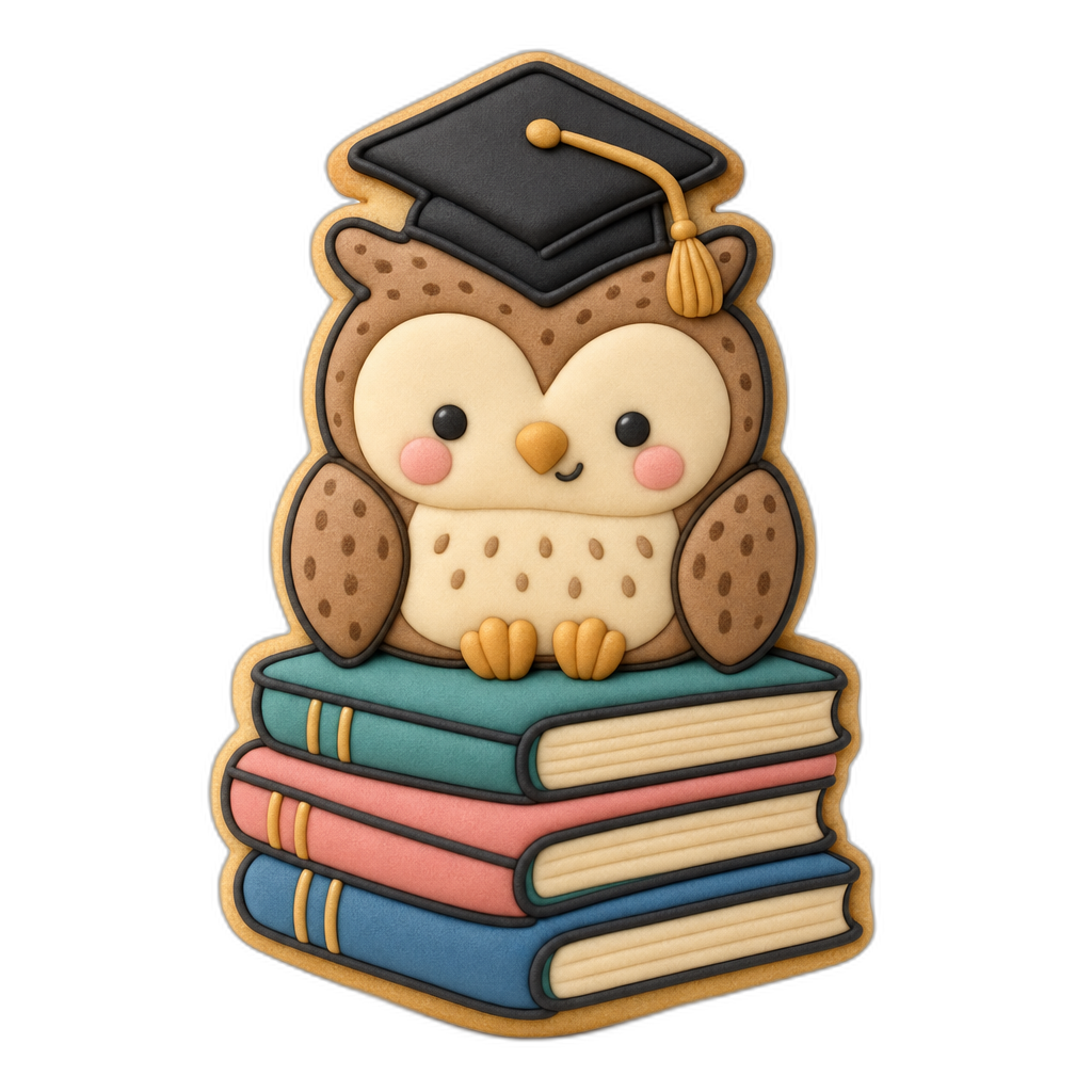 Wise Owl on Book Stack