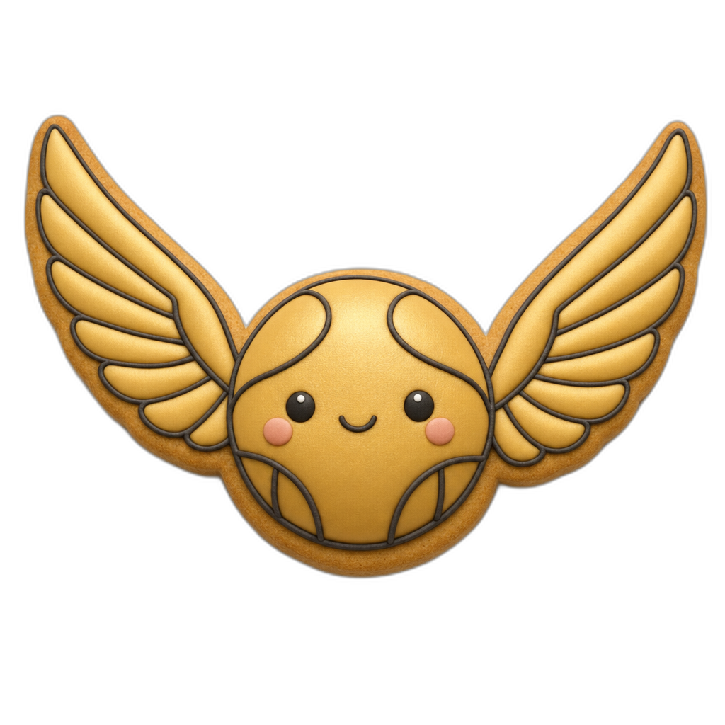 Golden Snitch cookie cutter, 3D-printed in pink PLA