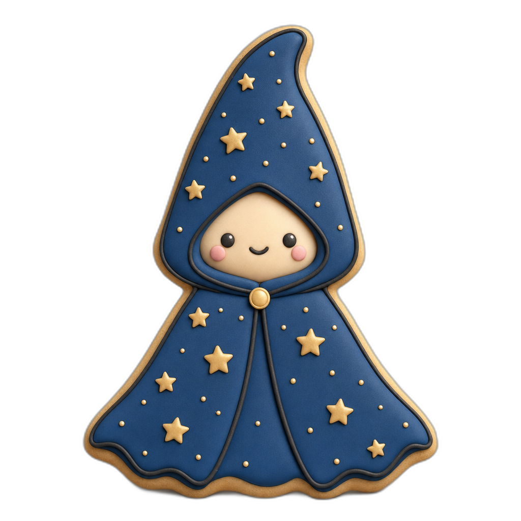 Wizard Robe cookie cutter, 3D-printed in pink PLA