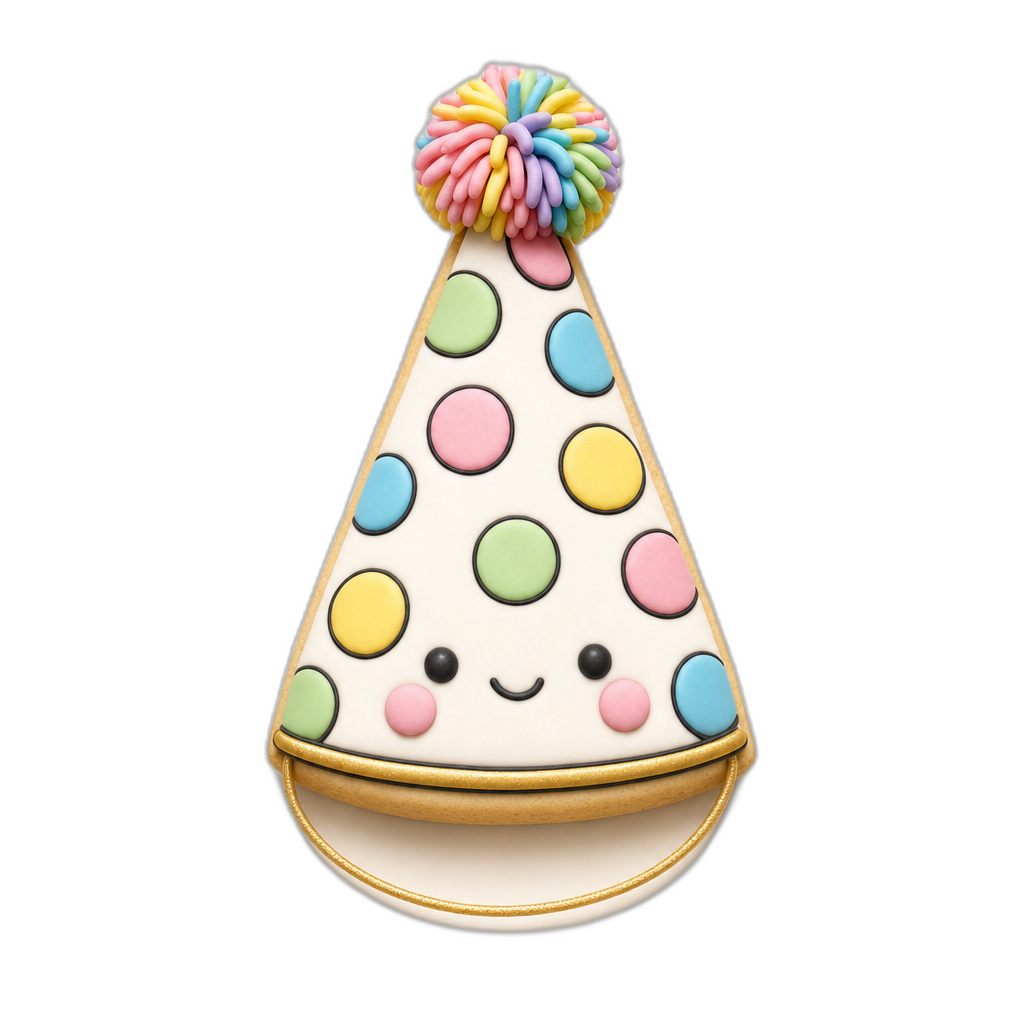 Party Hat cookie cutter, 3D-printed in pink PLA