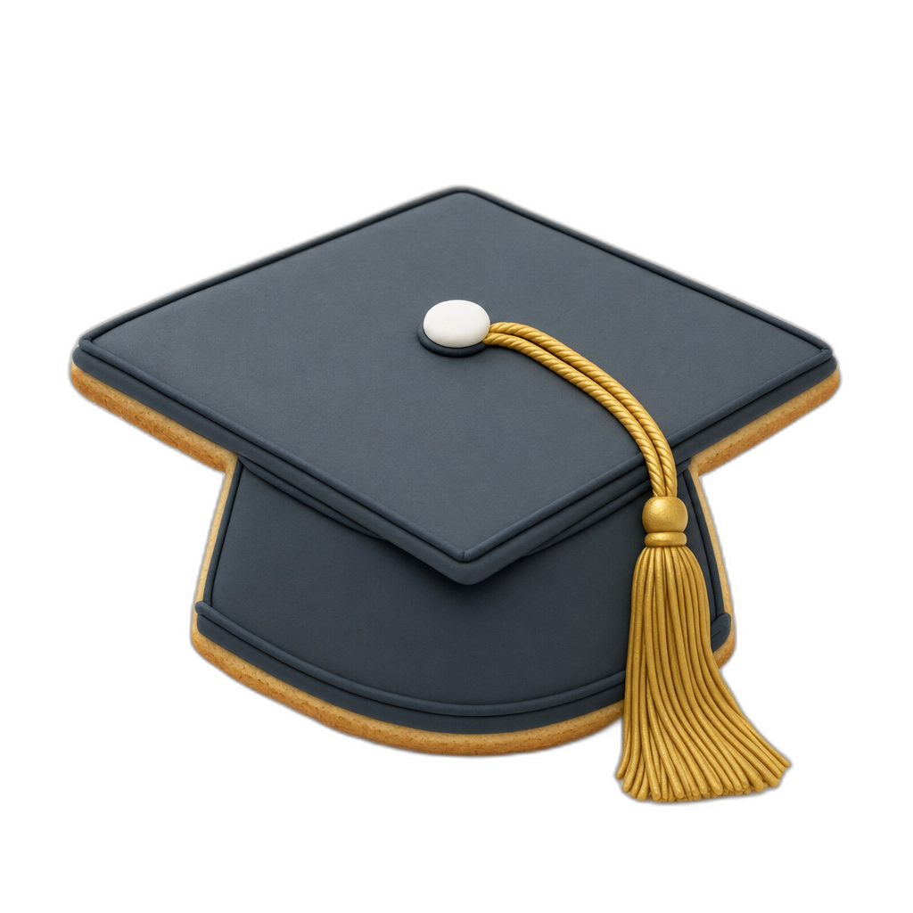 Mortarboard Cap cookie cutter, 3D-printed in pink PLA