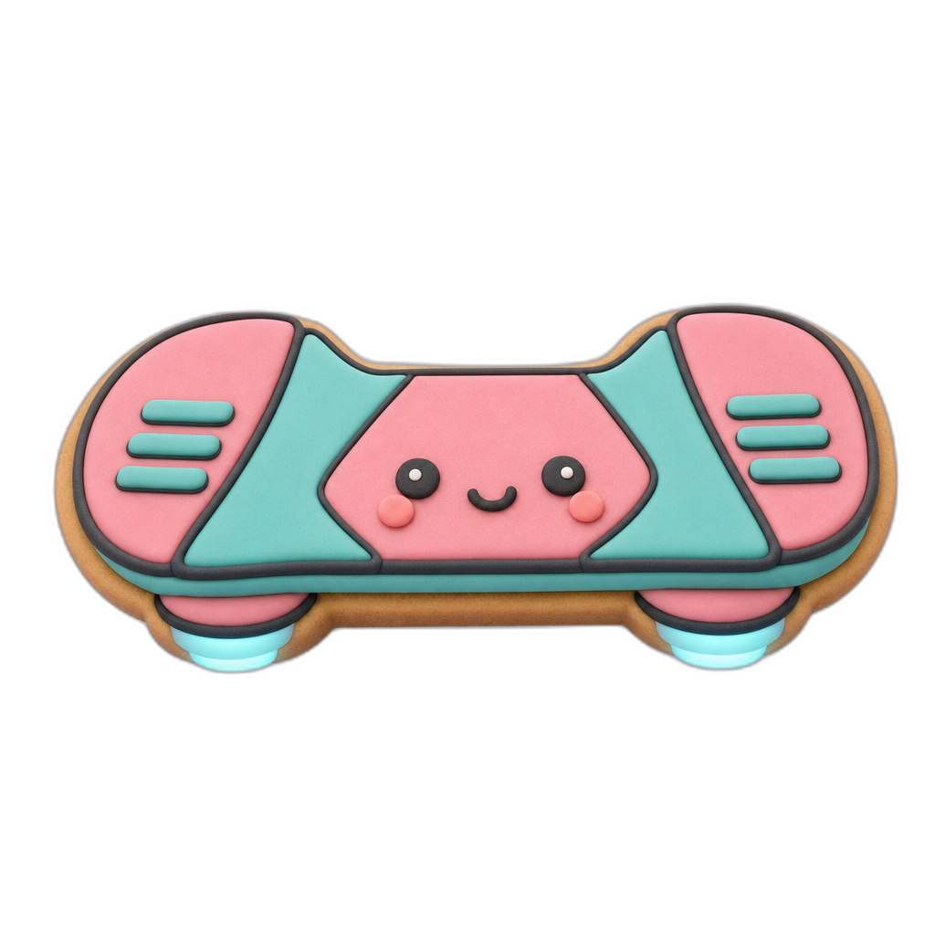 Hoverboard cookie cutter, 3D-printed in pink PLA