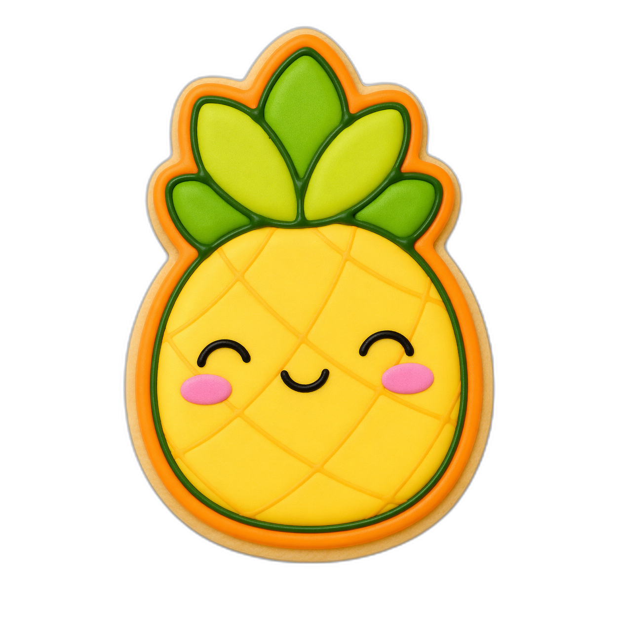 Pineapple cookie cutter, 3D-printed in pink PLA
