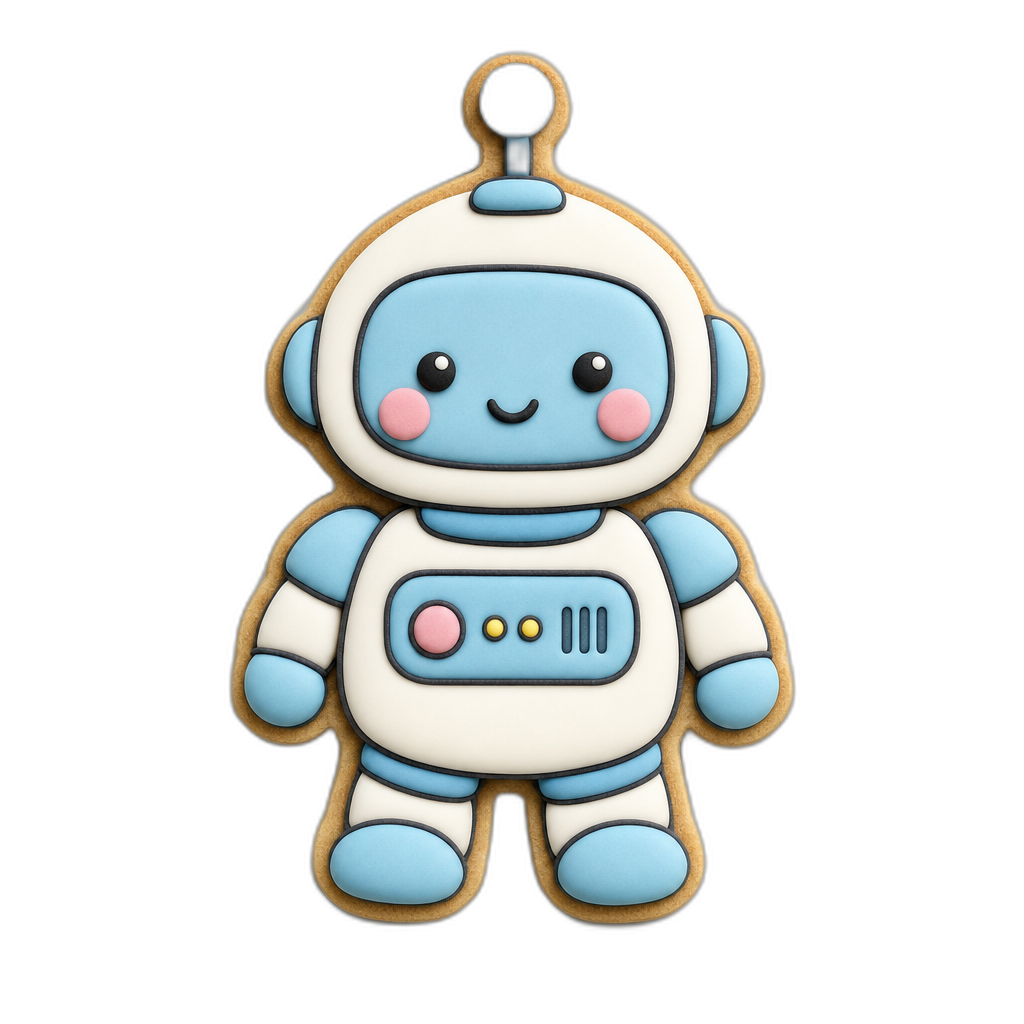 Astro Robot cookie cutter, 3D-printed in pink PLA