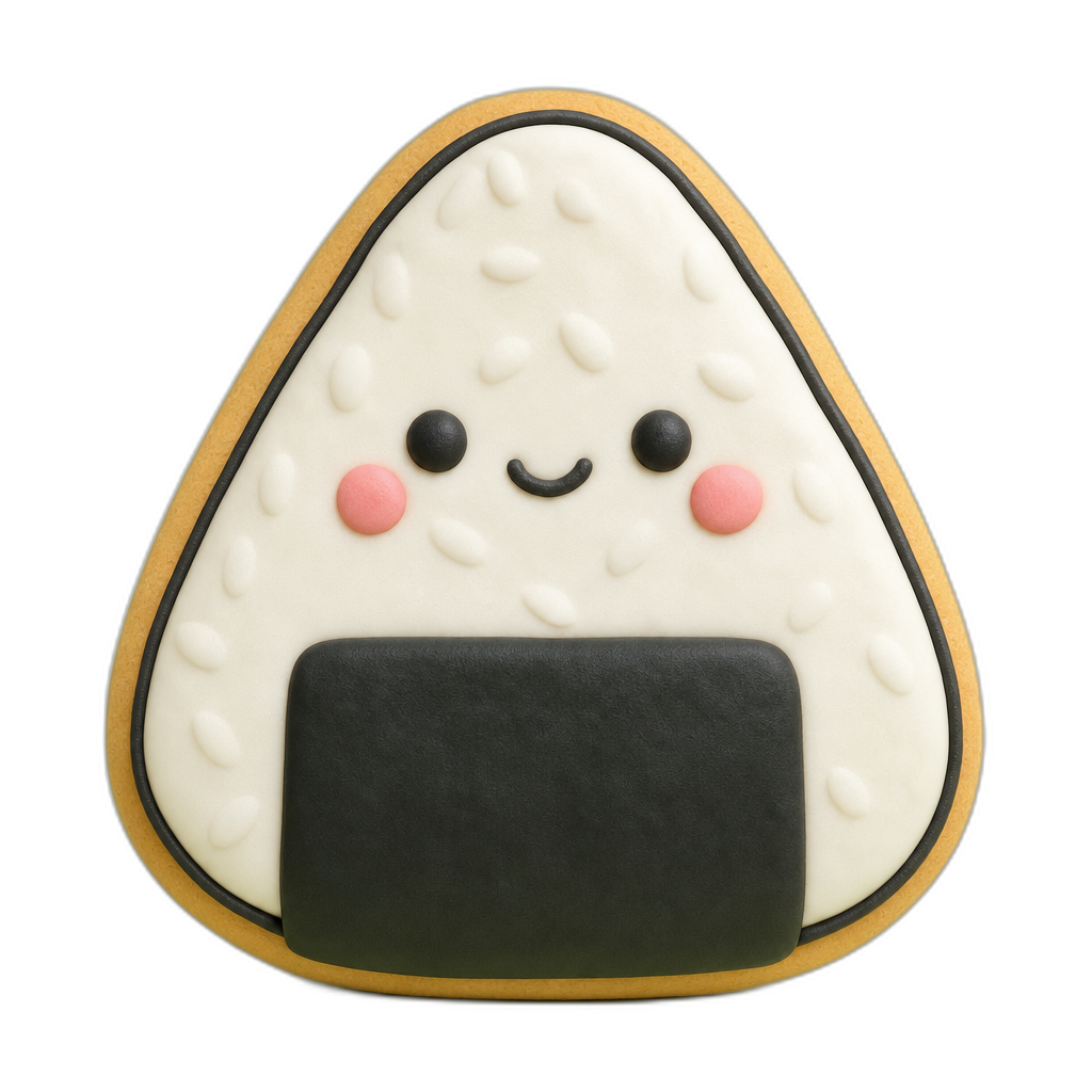 Onigiri cookie cutter, 3D-printed in pink PLA