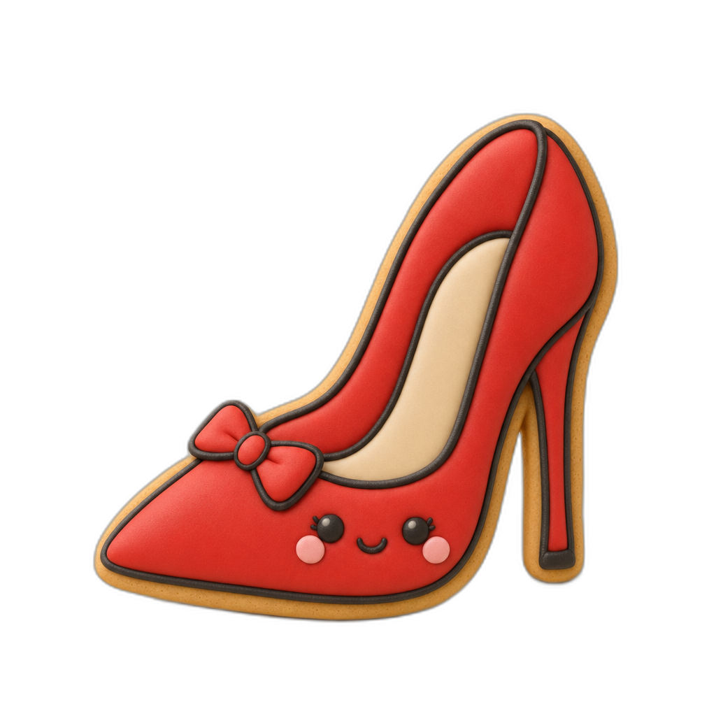 High Heel Shoe cookie cutter, 3D-printed in pink PLA