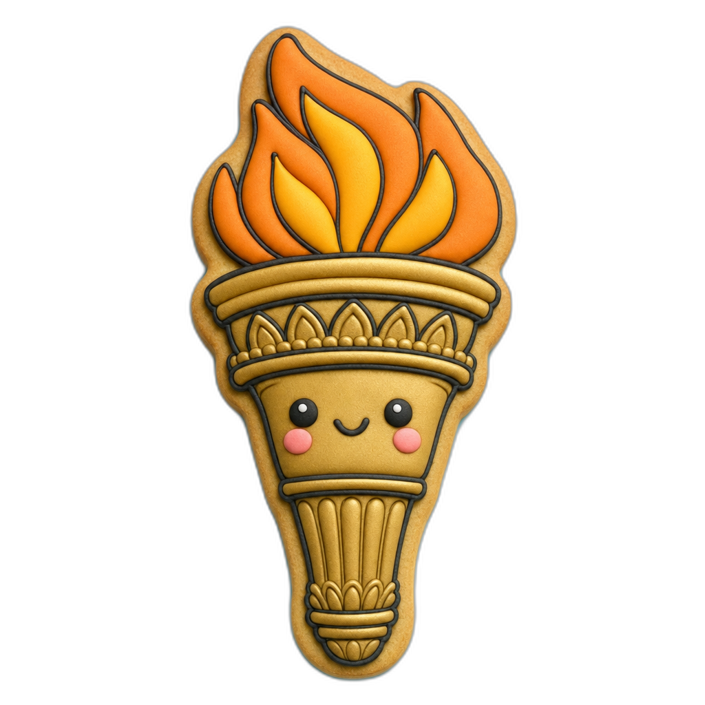 Lady Liberty Torch cookie cutter, 3D-printed in pink PLA