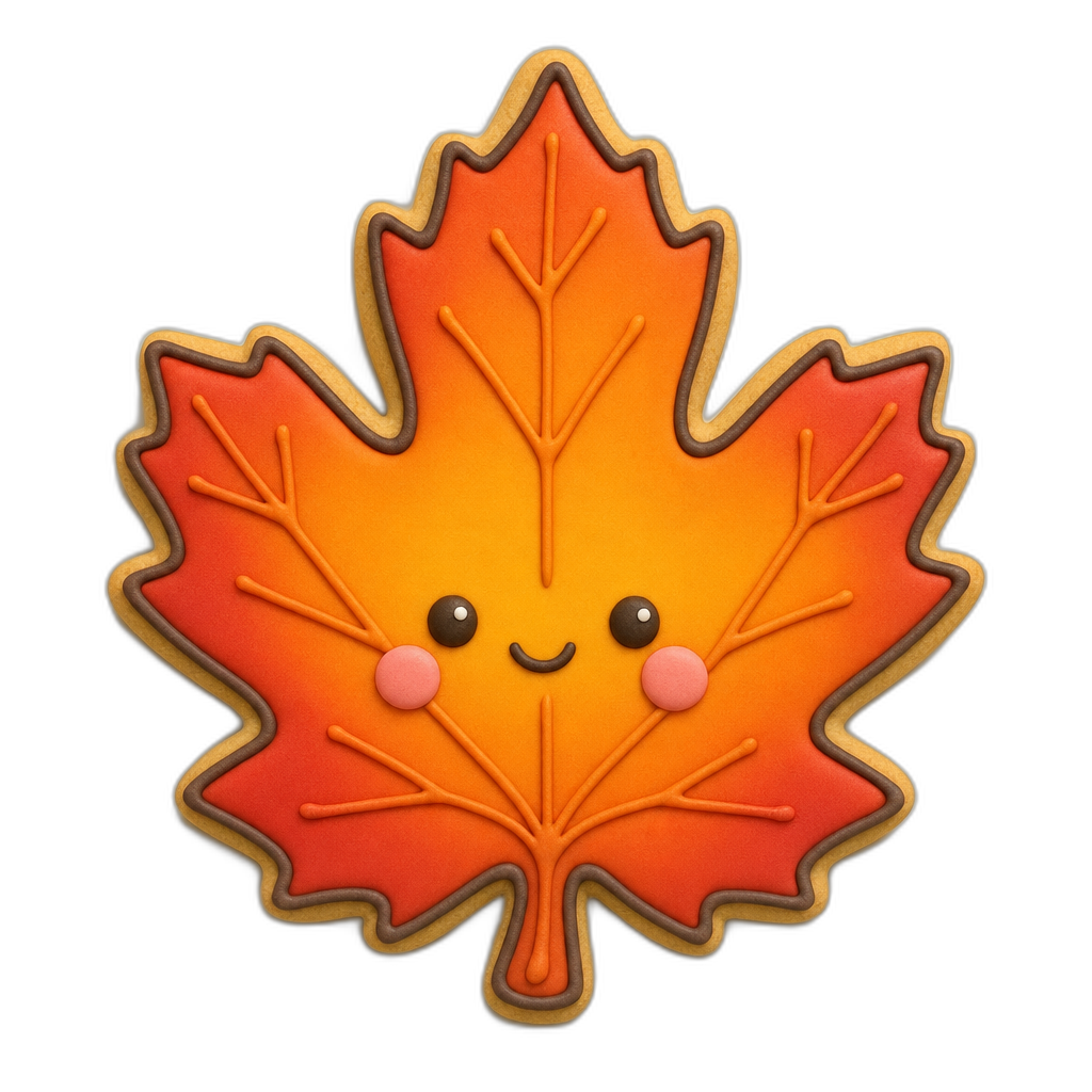Single Maple Leaf cookie cutter, 3D-printed in pink PLA