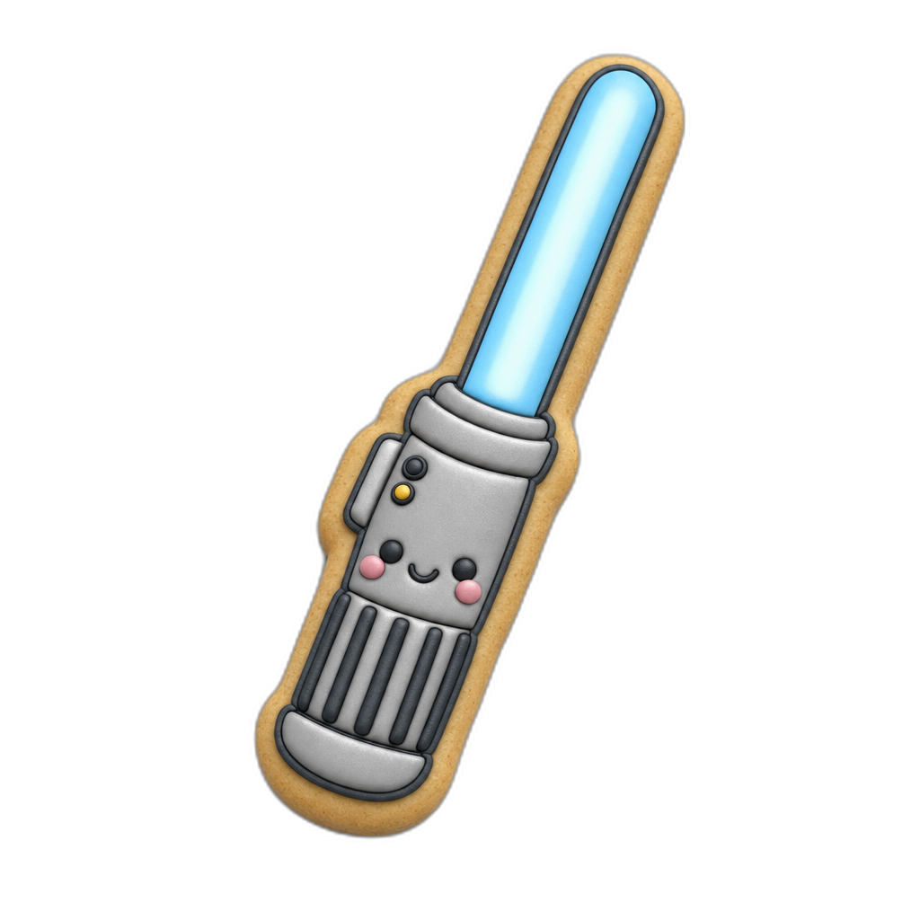 Laser Sword cookie cutter, 3D-printed in pink PLA