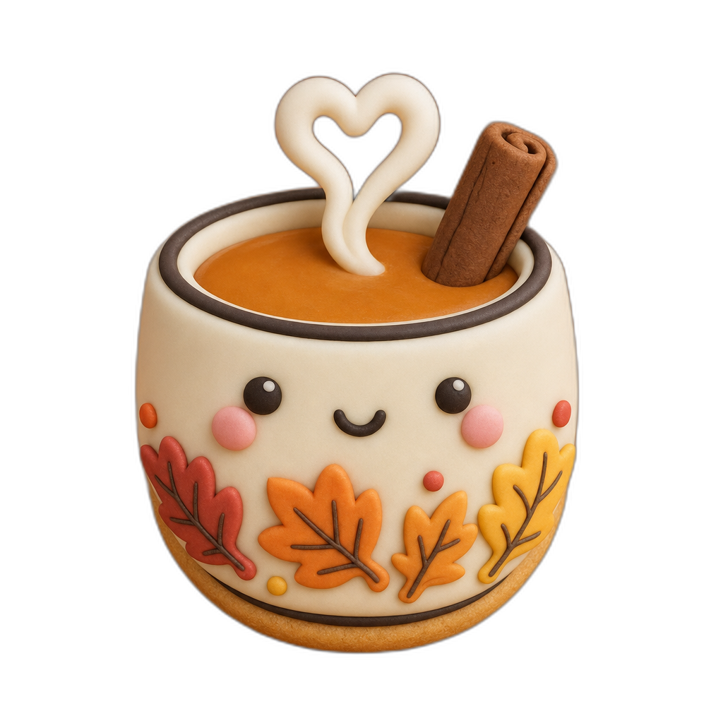 Apple Cider Cup cookie cutter, 3D-printed in pink PLA