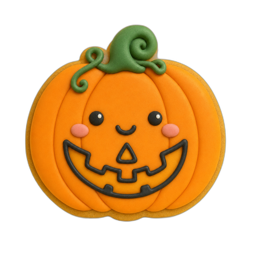 Jack O Lantern cookie cutter, 3D-printed in pink PLA