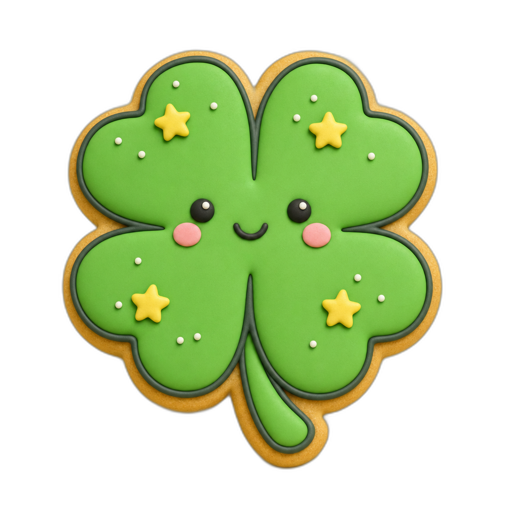 Four Leaf Clover cookie cutter, 3D-printed in pink PLA
