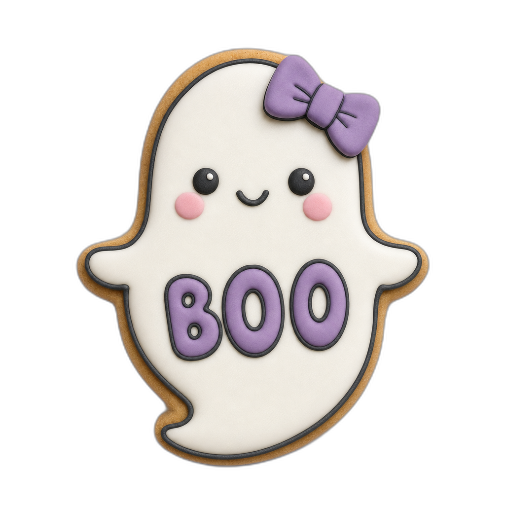 Friendly Ghost cookie cutter, 3D-printed in pink PLA