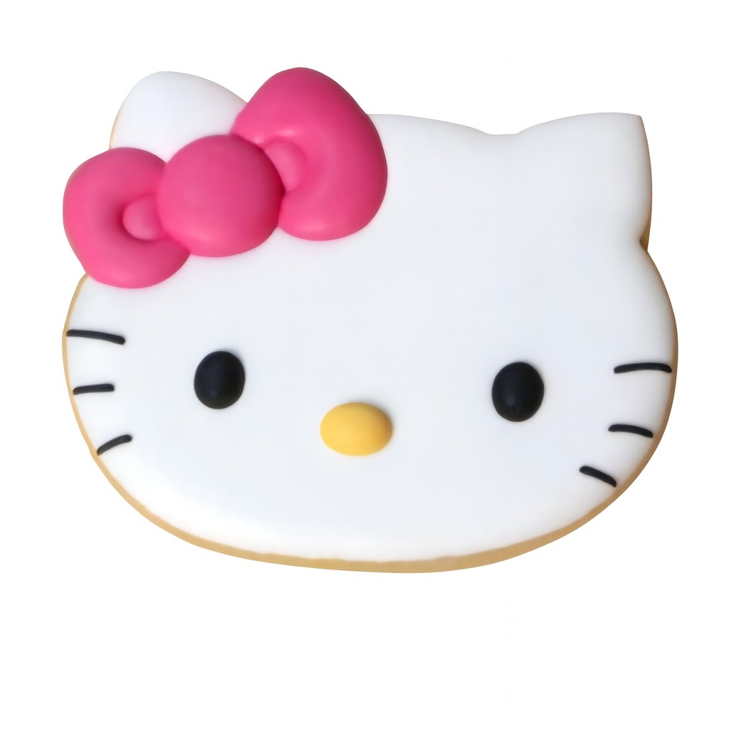 Hello Kitty 5-Pack cookie cutter, 3D-printed in pink PLA