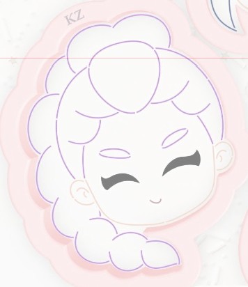 K-Pop Demon Hunters 5-Pack cookie cutter, 3D-printed in pink PLA